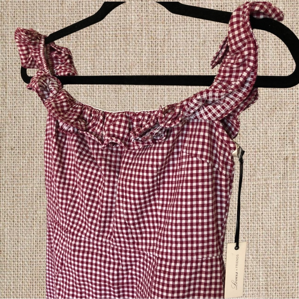 For Love And Lemons Red Gingham Mini Dress - Picture 2 of 3